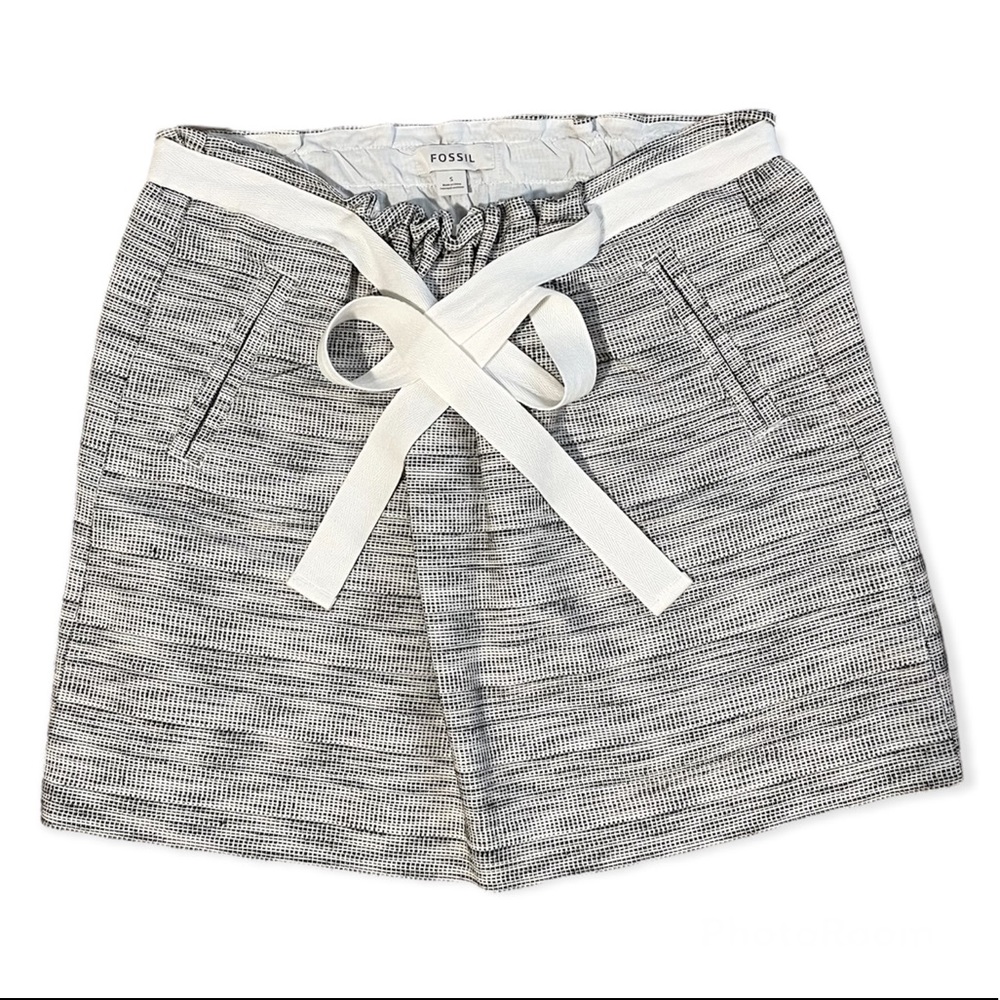 Fossil tweed skirt, paper bag waist with tie belt * like new